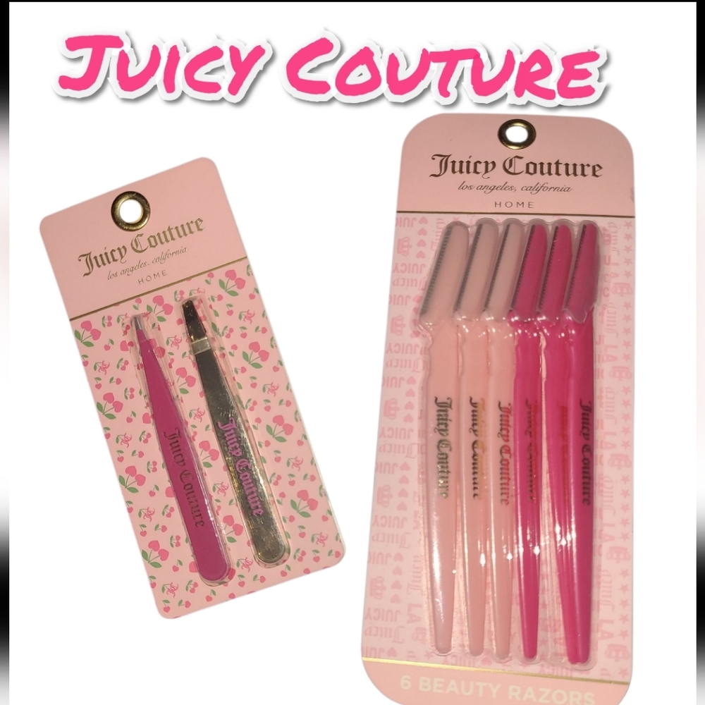 Juicy Couture Pink Beauty Razors and Tweezers Set
